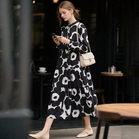 Versatile Designer-print Dress For Women