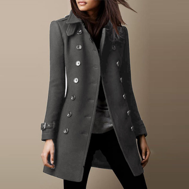 Simple And Fashionable Woolen Coat For Women