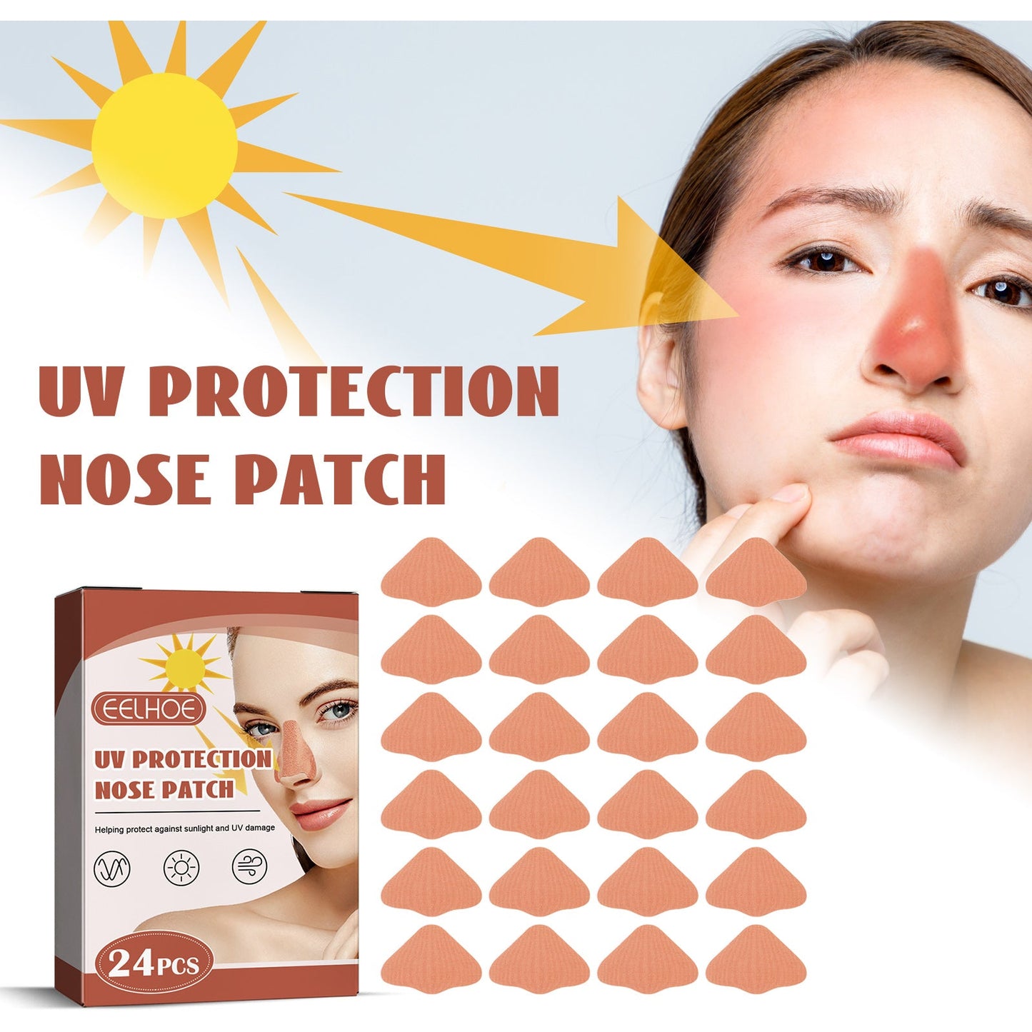 Sunscreen Orange Nose Patch 24pcs-box