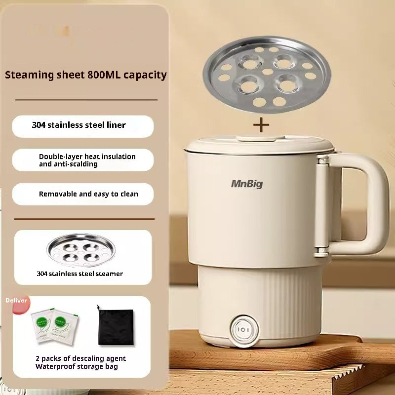 Bige All-steel Folding Kettle Travel Business Traveling Portable Electric Kettle Stainless Steel Mini Household Electric Heating Cup