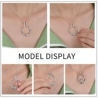 Ring Holder Necklace Irish Claddagh Jewelry in White Gold Plated Sterling Silver