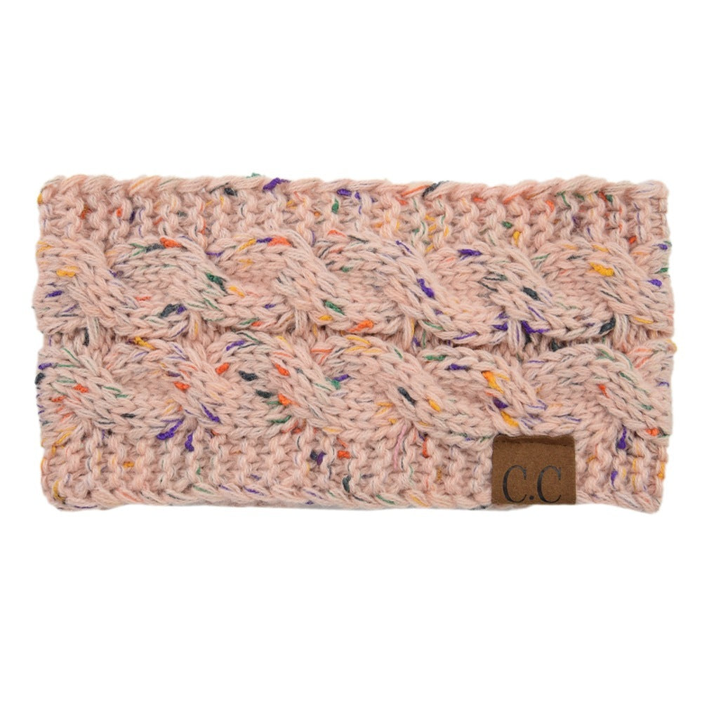European And American Knitted Hairband Wool Variegated