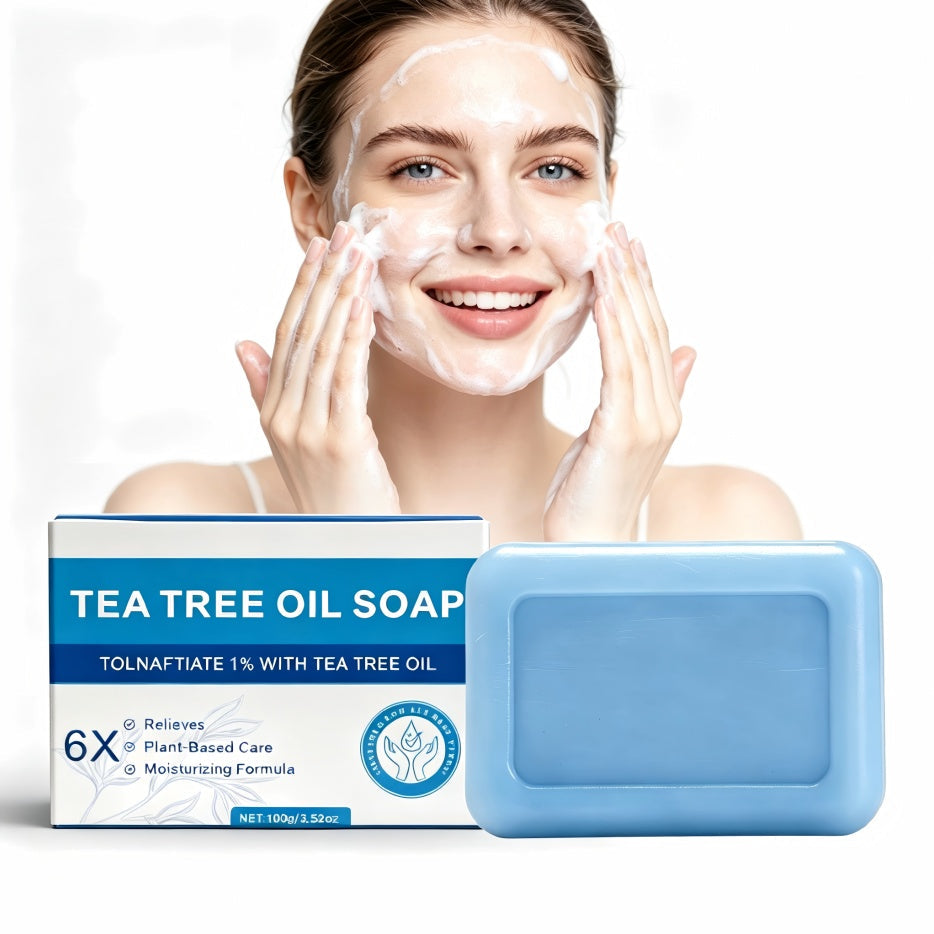 Rounded Corner Blue Tea Tree Soap