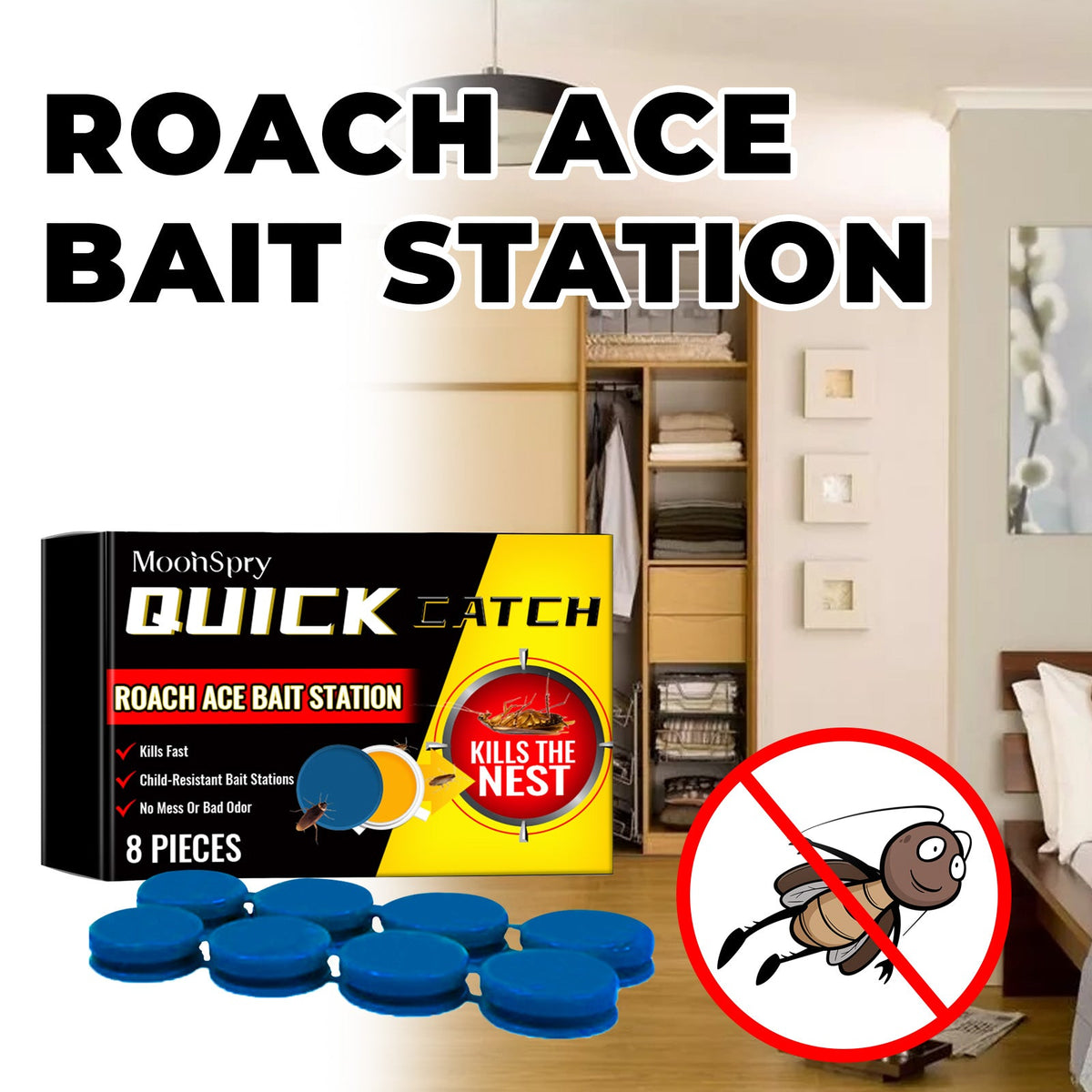 Cockroach Bait Stickers