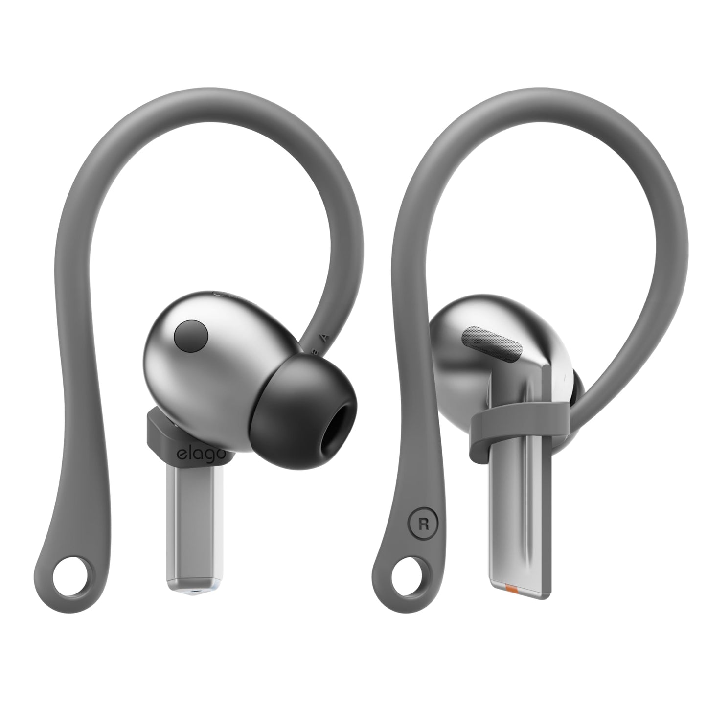 elago Ear Hooks Designed for Samsung Galaxy Buds 3 &Galaxy Buds 3 Pro Earbuds Accessories Anti-Slip Ergonomic Design Comfortable Fit (Dark Gray)