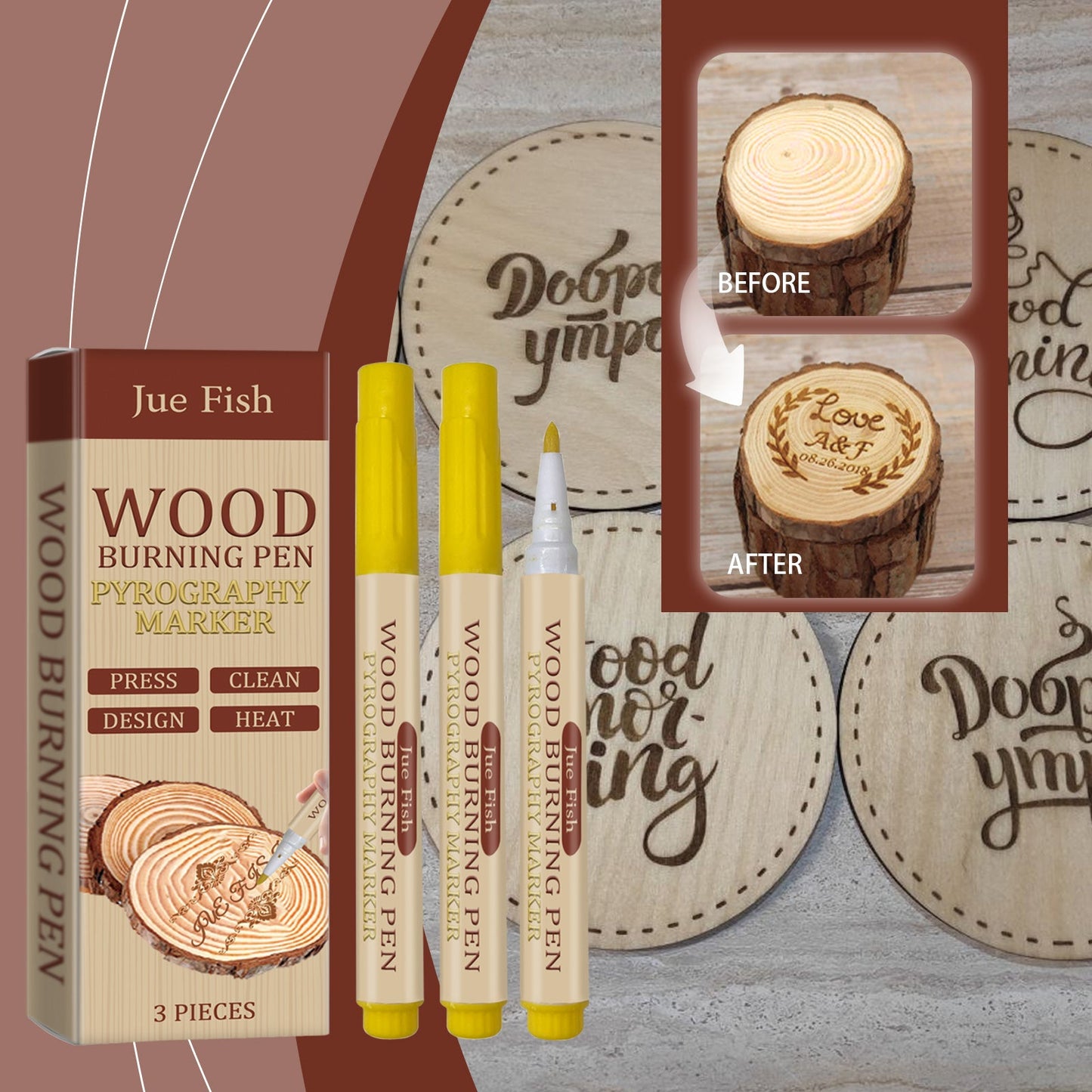Wood Burning Pens 3pcs1box