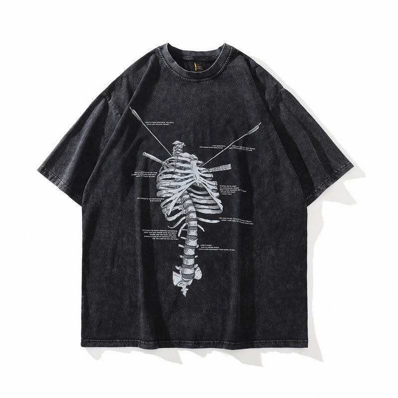 Vintage Streetwear Graffiti T-Shirt for Men