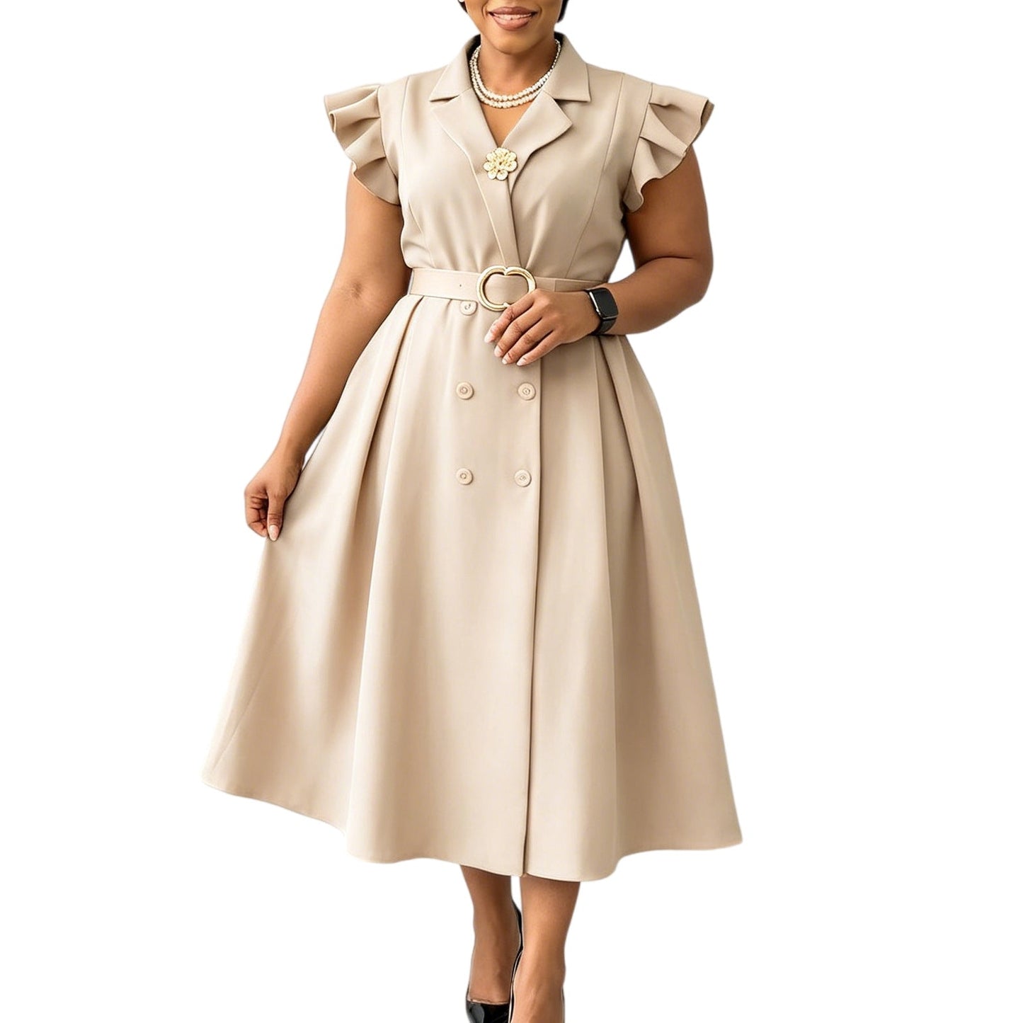 Double-breasted African Dress For Women