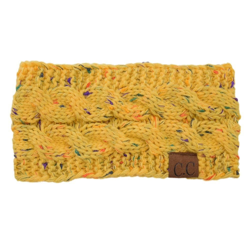 European And American Knitted Hairband Wool Variegated