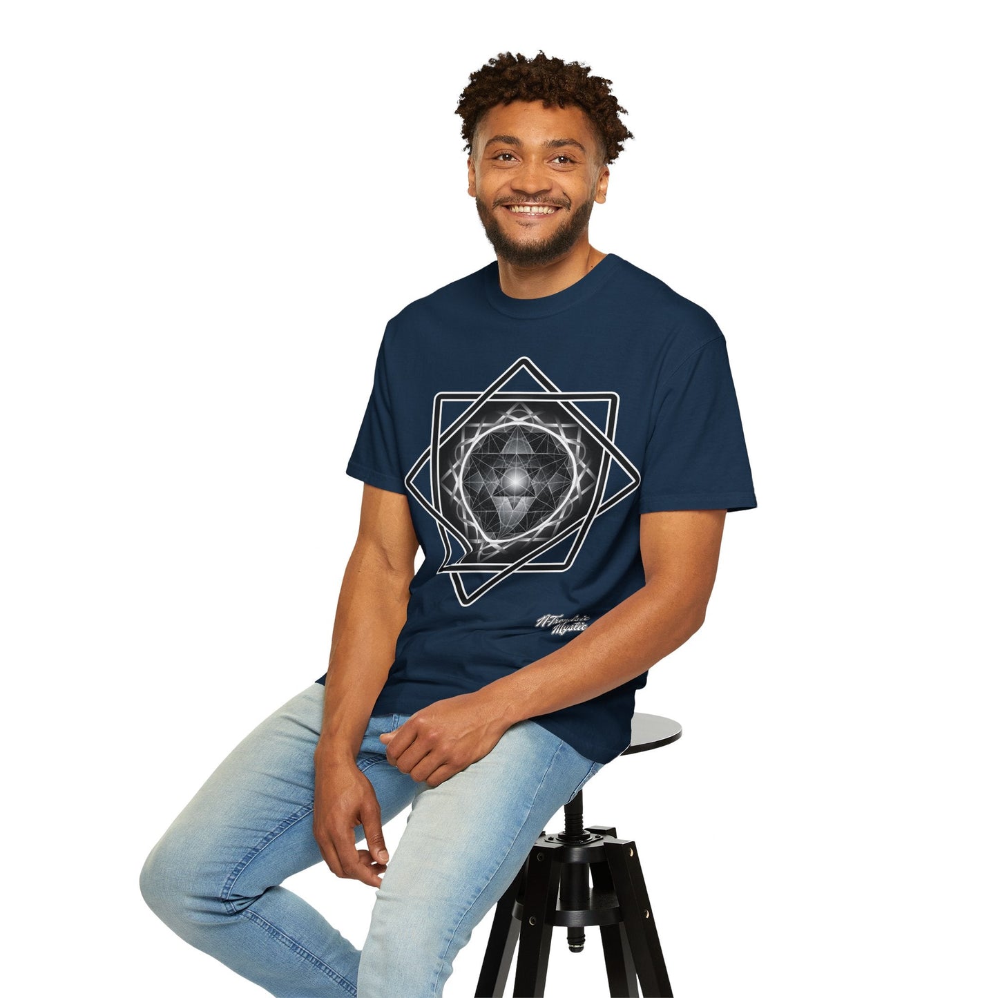 Merkaba Energy Tee – Geometric Art Unisex T-Shirt | Sacred Symbol Shirt | Boho Festival Fashion | Gift for Art Lovers