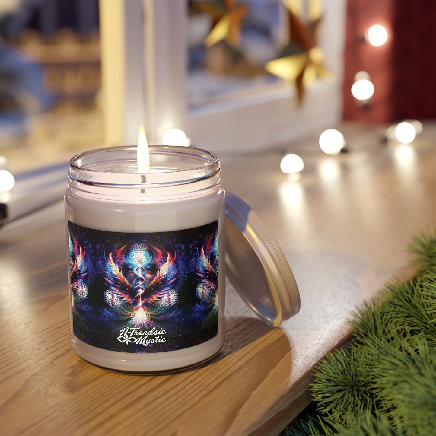 Essence of the All | 9oz Scented Candle with Sacred Geometry Flame