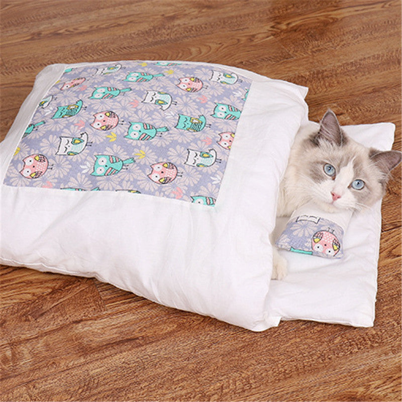 Winter Warm Cat Closed Removable And Washable Quilt