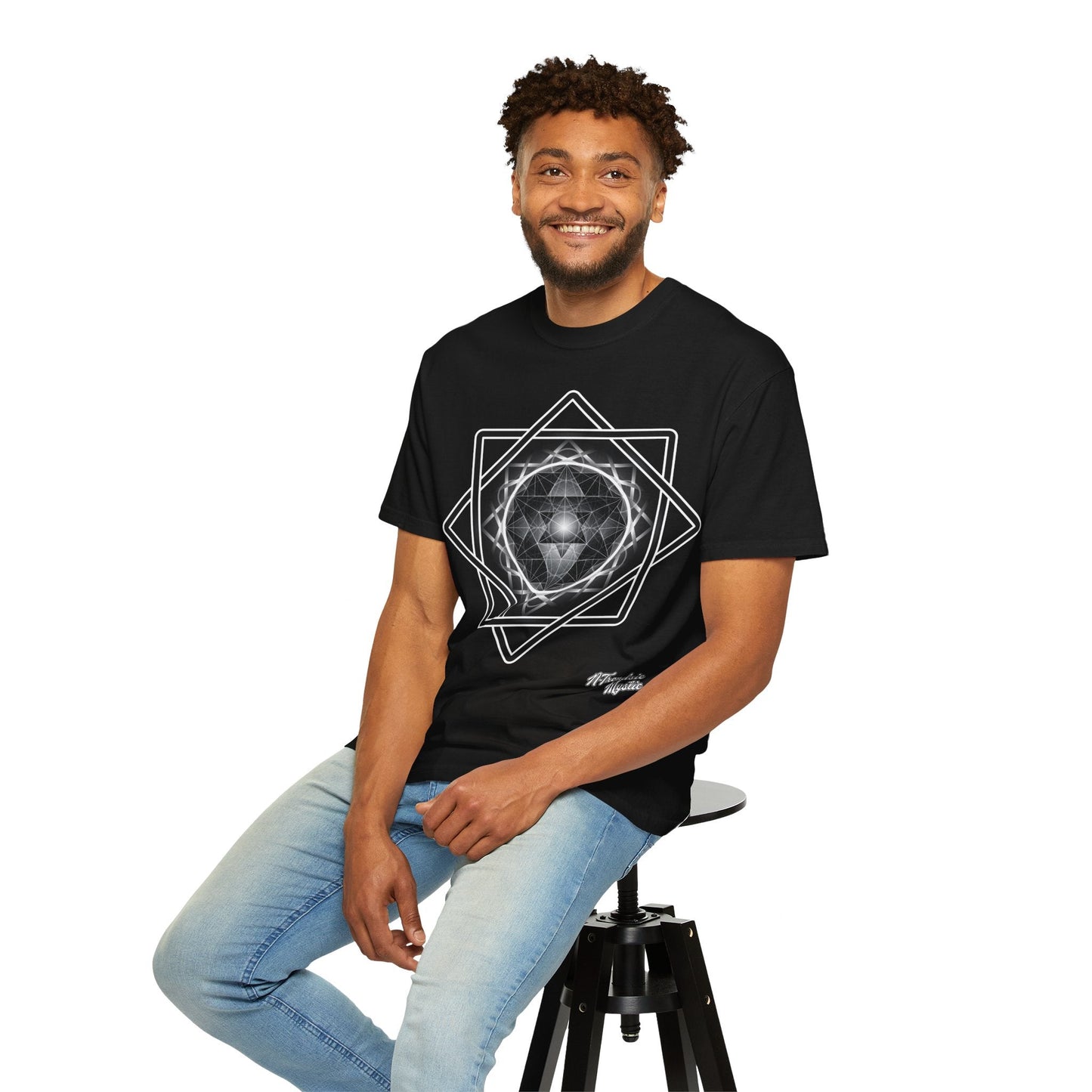 Merkaba Energy Tee – Geometric Art Unisex T-Shirt | Sacred Symbol Shirt | Boho Festival Fashion | Gift for Art Lovers