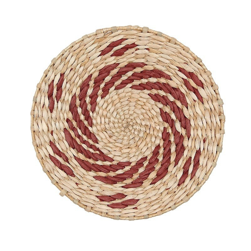 Woven Straw Wall Decor Round Living Room Ornament Wall Hanging