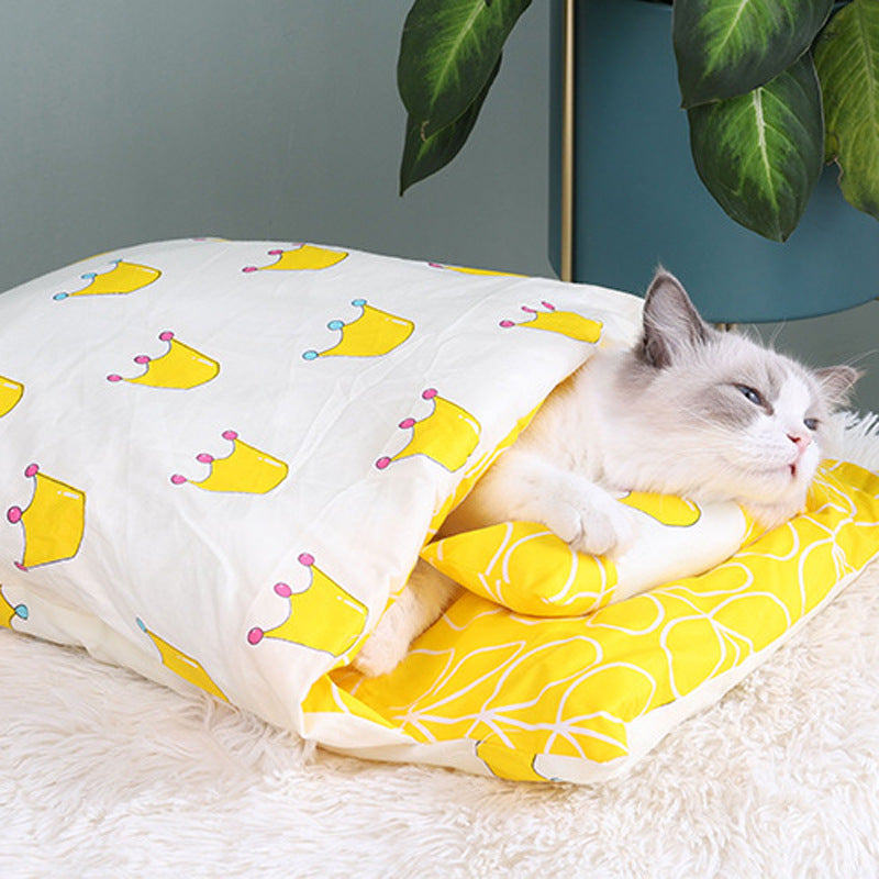 Winter Warm Cat Closed Removable And Washable Quilt