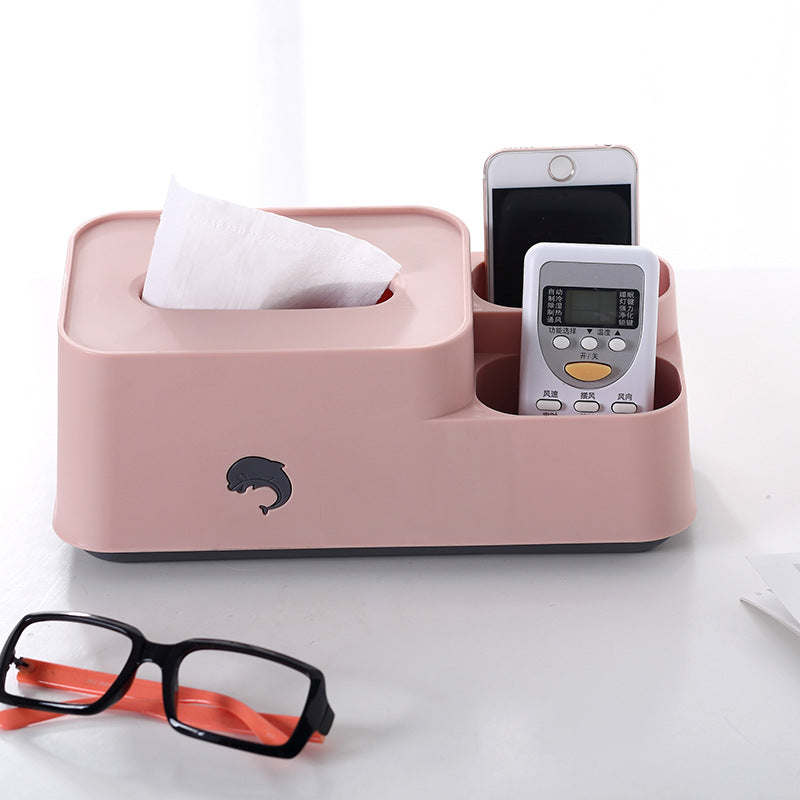 Desktop storage tissue box