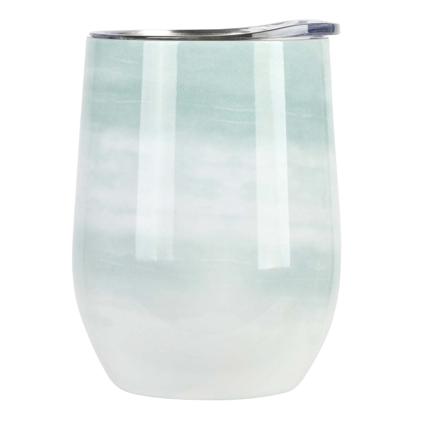 Gibson Home Brampton 12 Ounce Stainless Steel Thermal Stemless Wine Tumbler in Mint