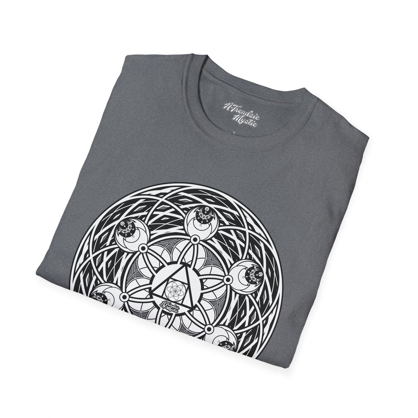 Mystic Cipher Tee – Hermetic Sacred Geometry Shirt | Boho Festival Wear | Spiritual Graphic for Him Her