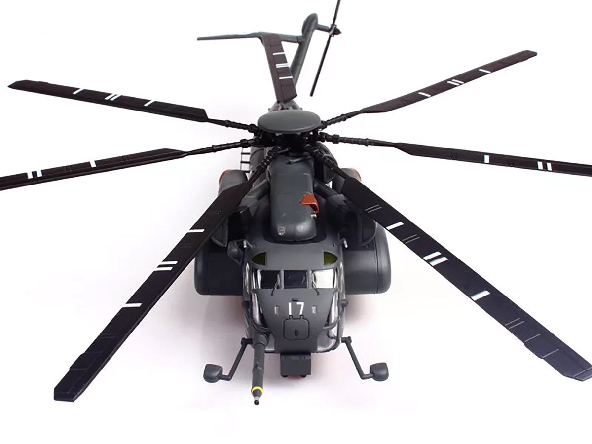 Sikorsky MH-53E Sea Dragon Helicopter "United States Navy Blackhawks Tail Number 17" Dark Gray 1/72 Diecast Model by Panzerkampf