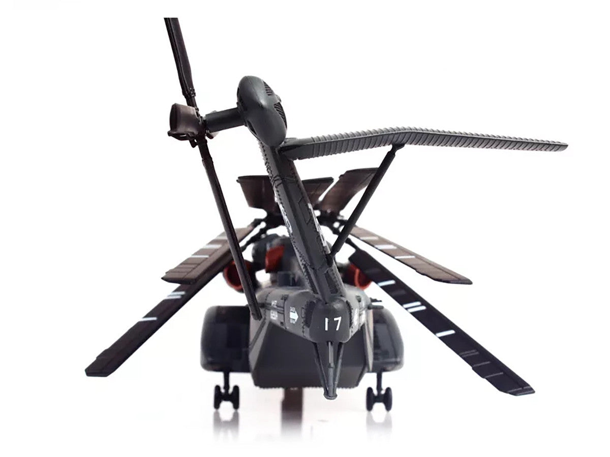Sikorsky MH-53E Sea Dragon Helicopter "United States Navy Blackhawks Tail Number 17" Dark Gray 1/72 Diecast Model by Panzerkampf