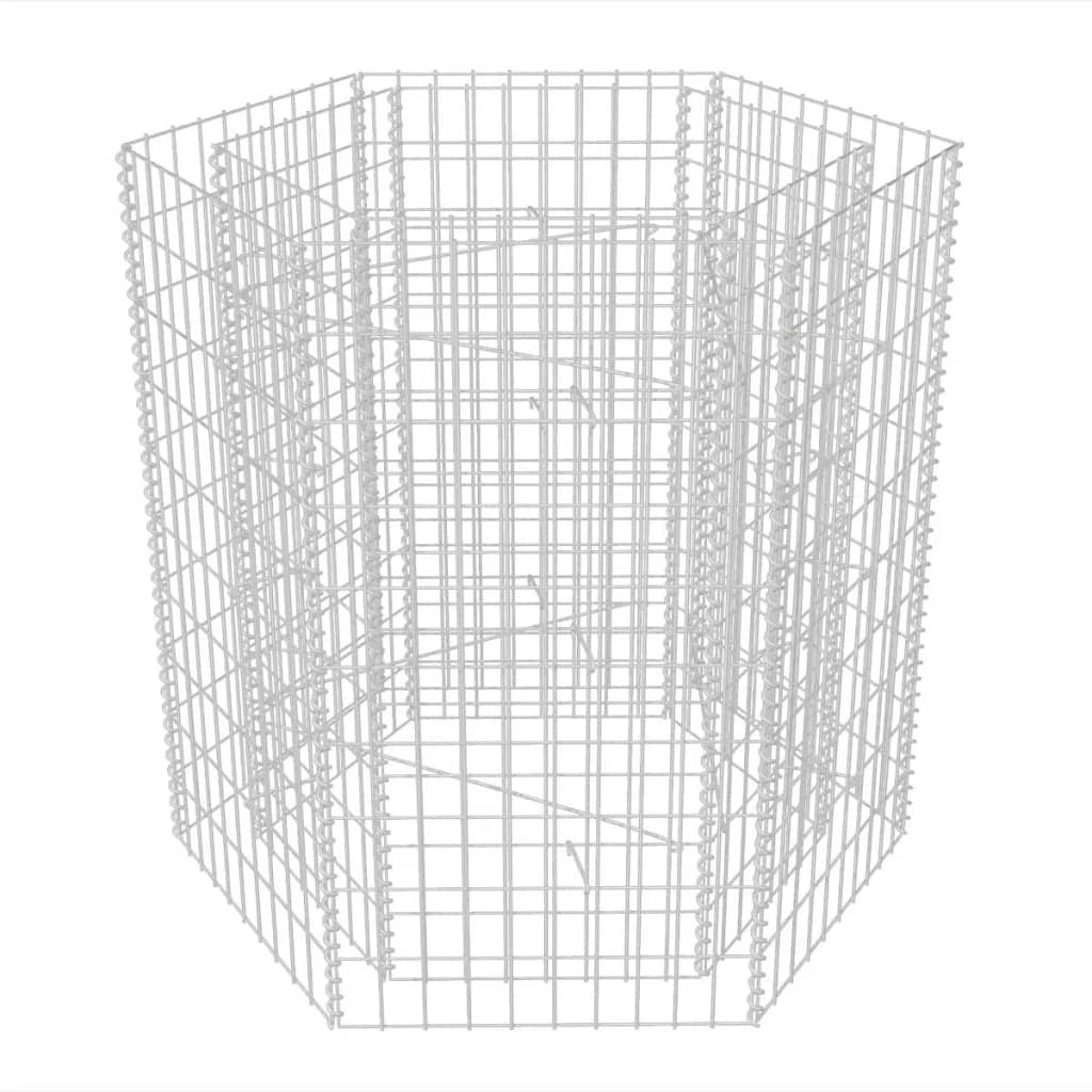 Hexagonal Gabion Raised Bed 39.4"x35.4"x39.4"