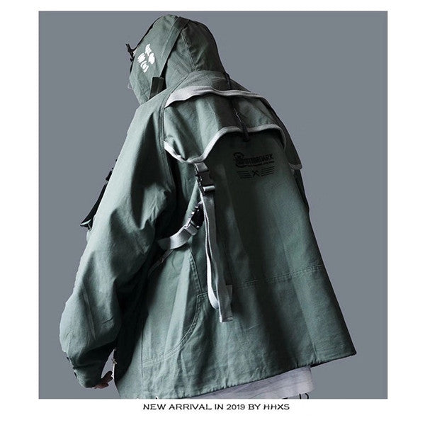 Multi-pocket vintage jacket