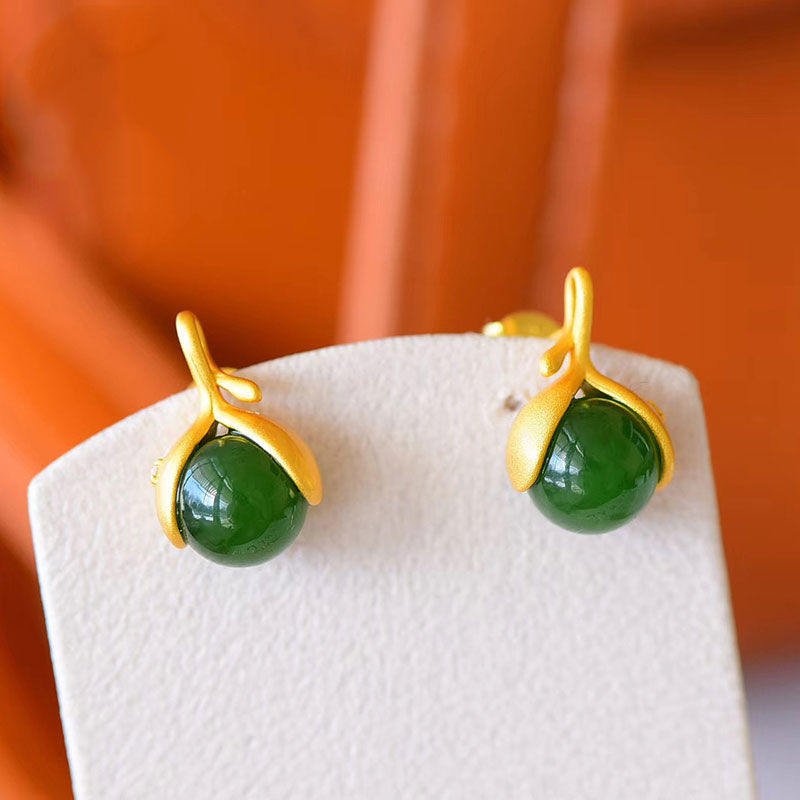 Delicate Dainty And Minimalist Flower Bud Earrings