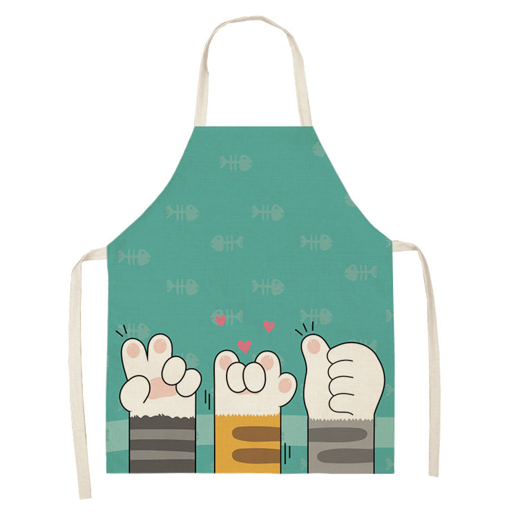 Explosive Animal Animation Multifunctional Kitchen Apron Cotton And Linen Apron