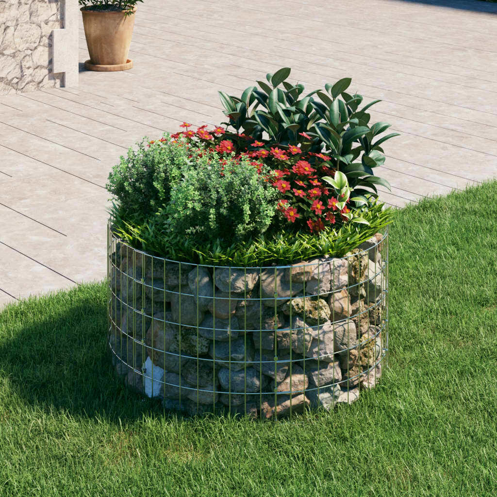 Circular Gabion Pole Galvanized Steel 39.4"x19.7