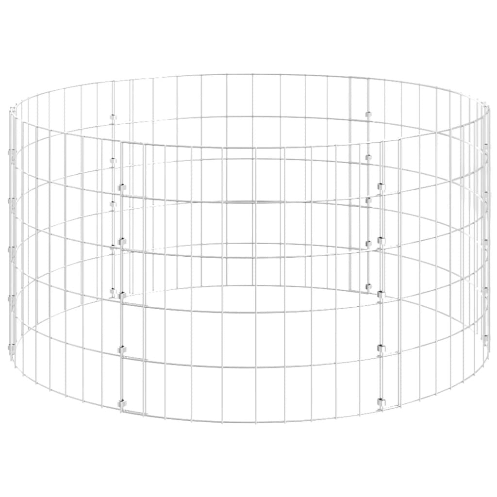 Circular Gabion Pole Galvanized Steel 39.4"x19.7