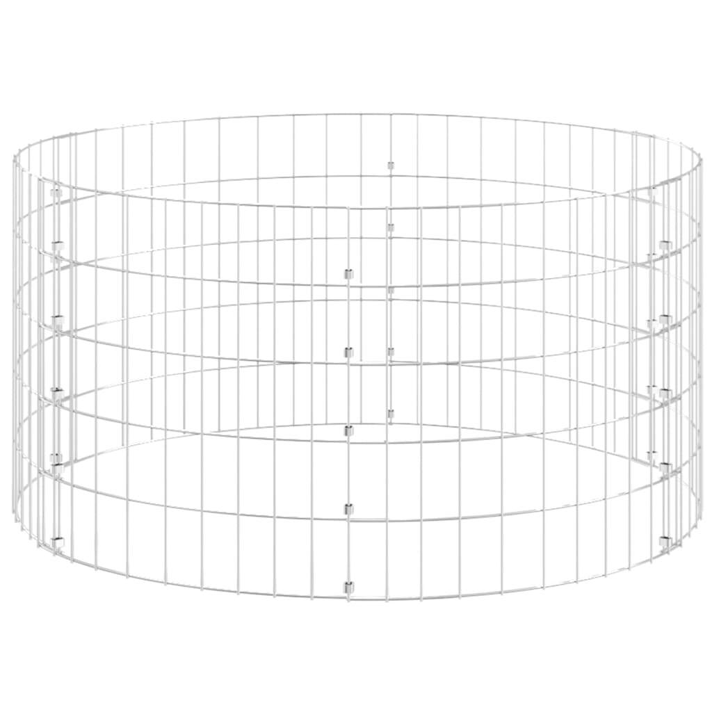 Circular Gabion Pole Galvanized Steel 39.4"x19.7