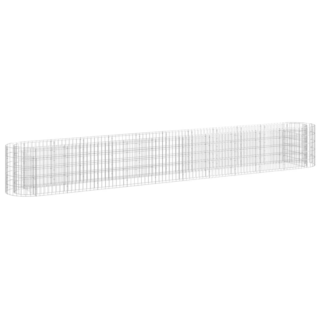 Gabion Raised Bed Galvanized Iron 157.5"x19.7"x19.7"