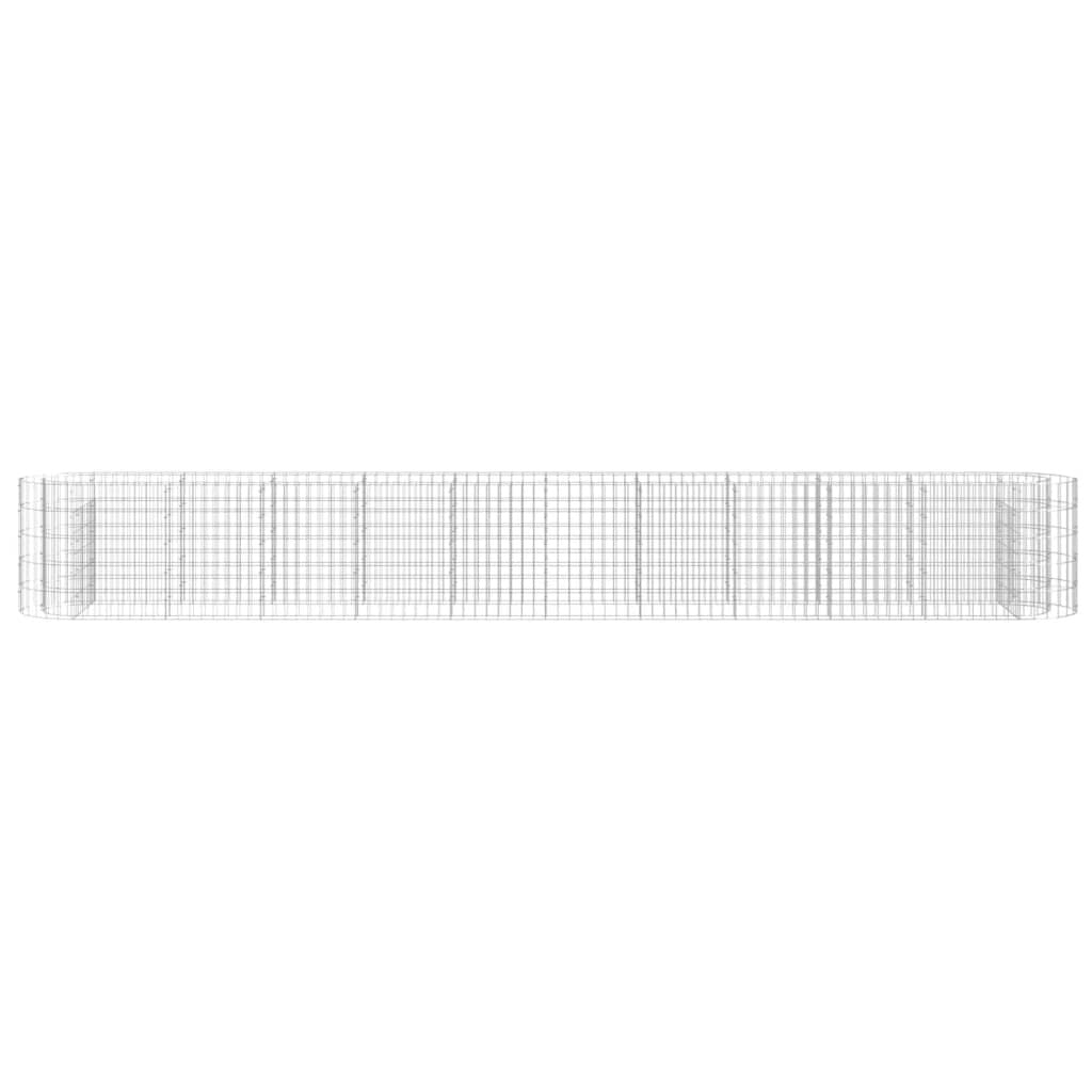 Gabion Raised Bed Galvanized Iron 157.5"x19.7"x19.7"