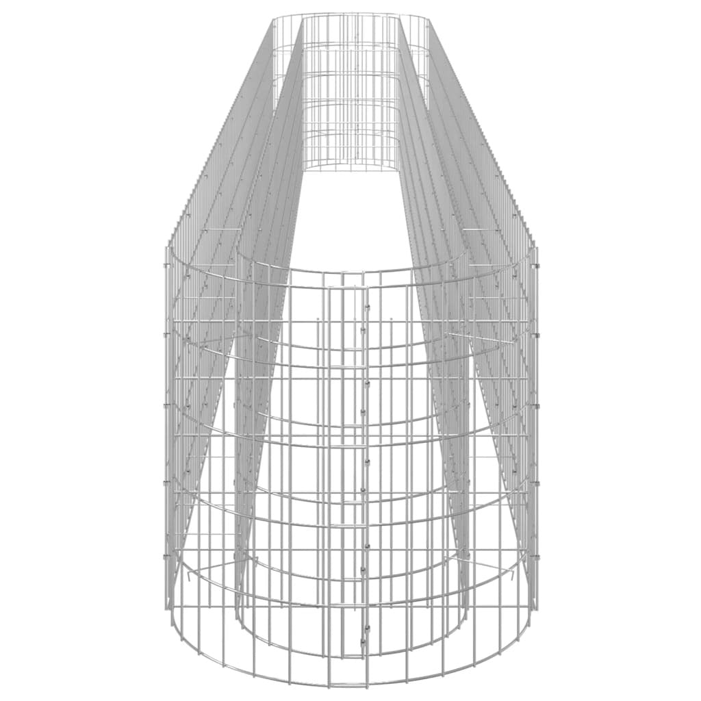 Gabion Raised Bed Galvanized Iron 157.5"x19.7"x19.7"