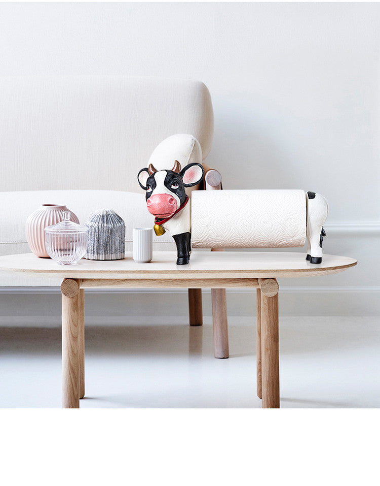 Tissue box animal face towel rack