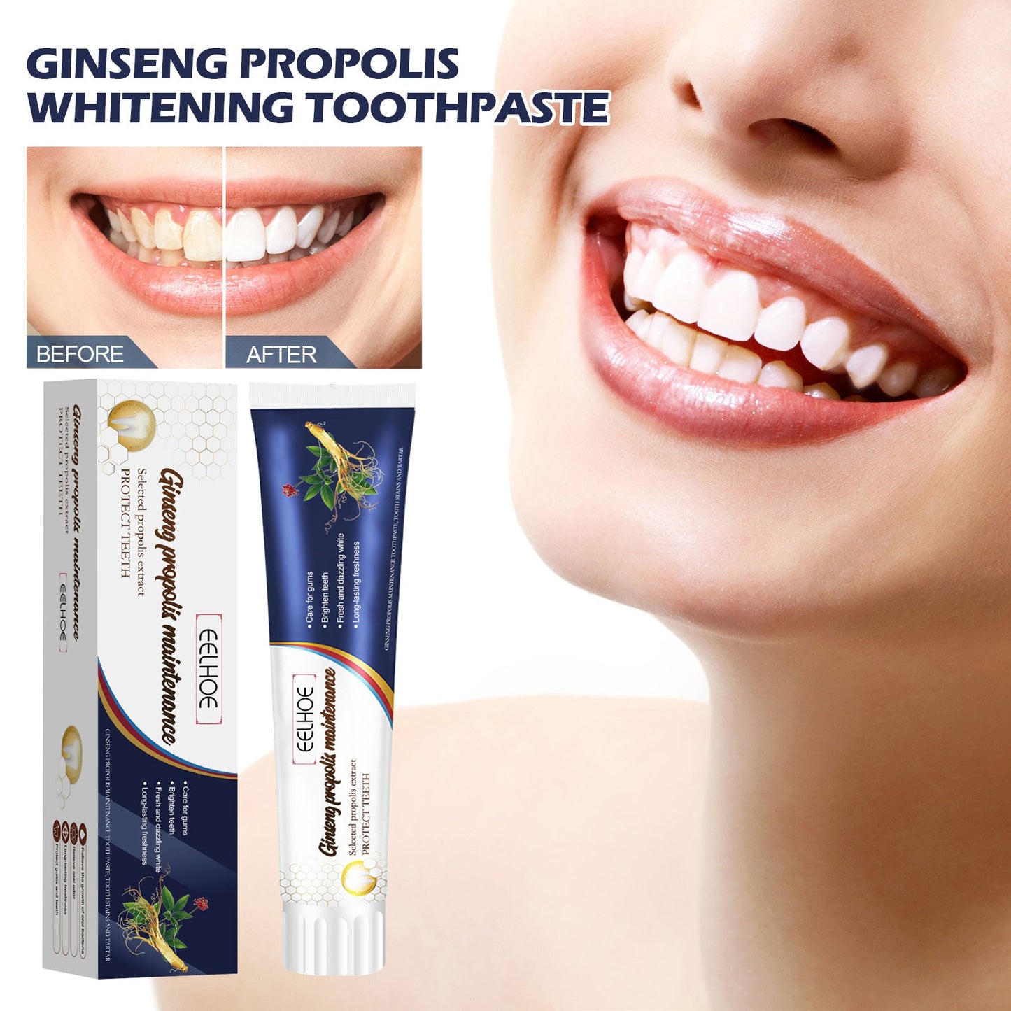 Ginseng Propolis Whitening Toothpaste 1 00g  1box