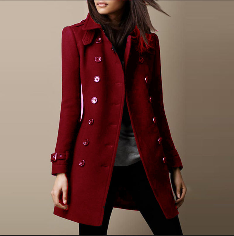 Simple And Fashionable Woolen Coat For Women