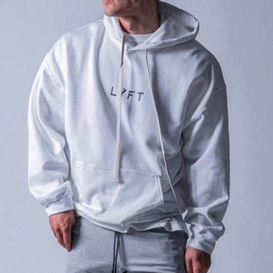 Men's Pullover Sports Loose Hooded Sweatshirt
