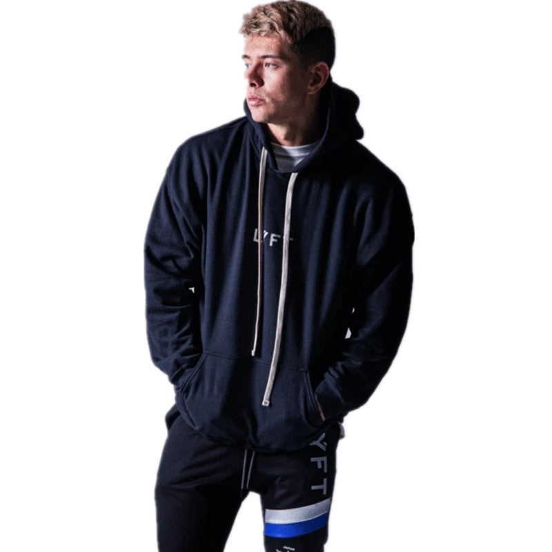 Men's Pullover Sports Loose Hooded Sweatshirt