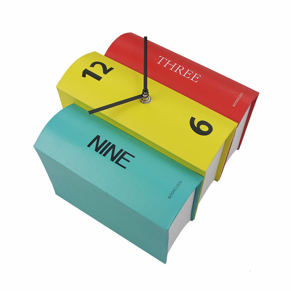 Spanish Modern Creative Environmental Protection Book Wall Clock