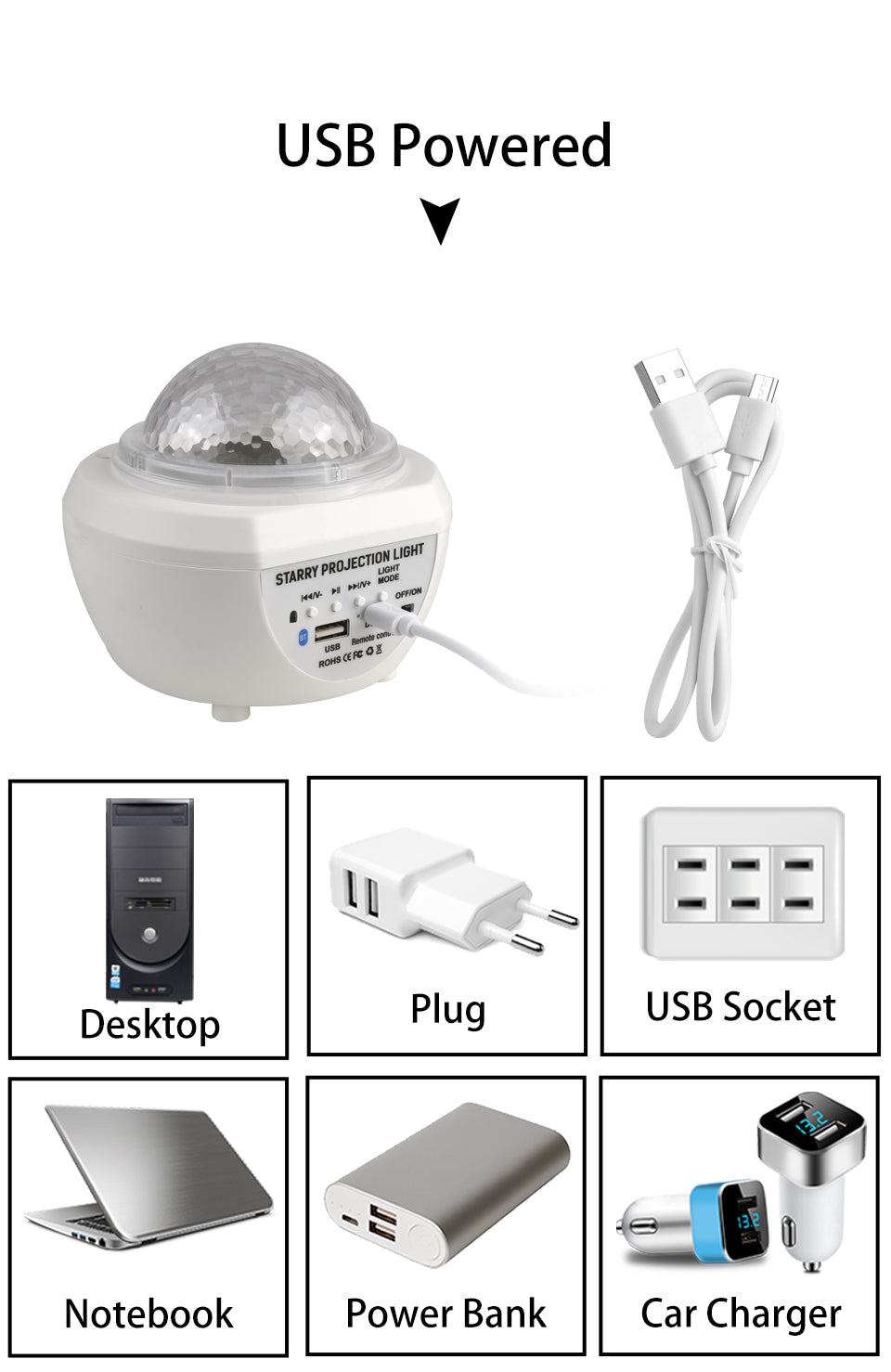 Led Starry Sky Light Rotating Romantic Laser Projection Lamp