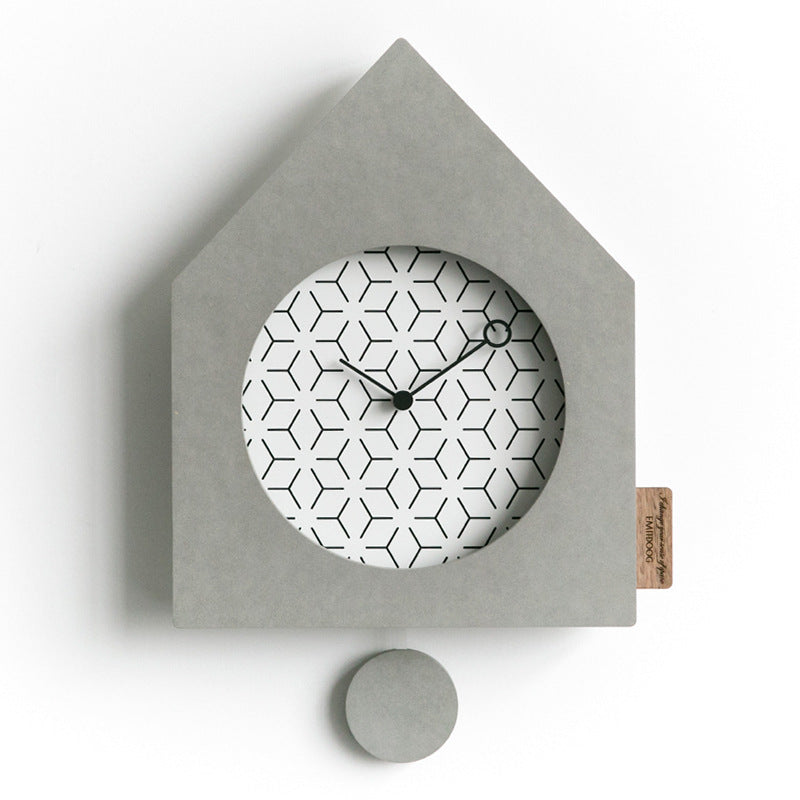 Nordic Simple Swing Wall Clock Living Room Personality Fashion Clock Creative Bedroom Silent Wall-Mounted Pendulum Clock