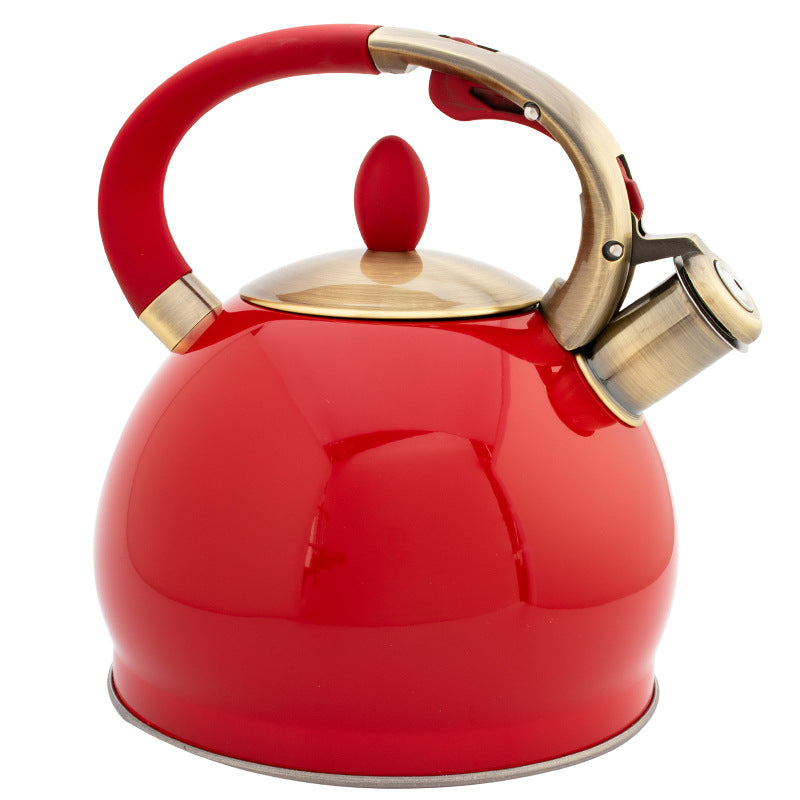 Electroplated Bronze Handle Whistle Kettle Gas Universal