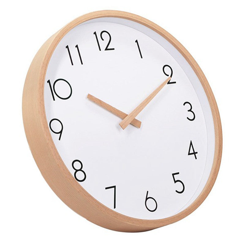 Japanese Style Silent Clock Bedroom Creative Wall-mounted Quartz Clock