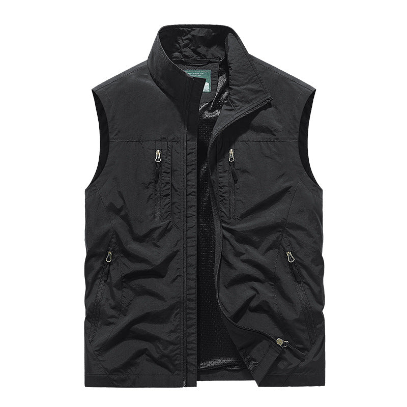 Outdoor Fleece Work Vest Fleece Sweatshirt Reversible