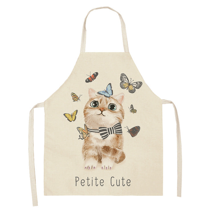 Explosive Animal Animation Multifunctional Kitchen Apron Cotton And Linen Apron