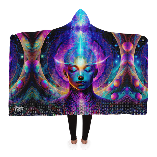 Mystic Contemplation - Sherpa Hooded Blanket