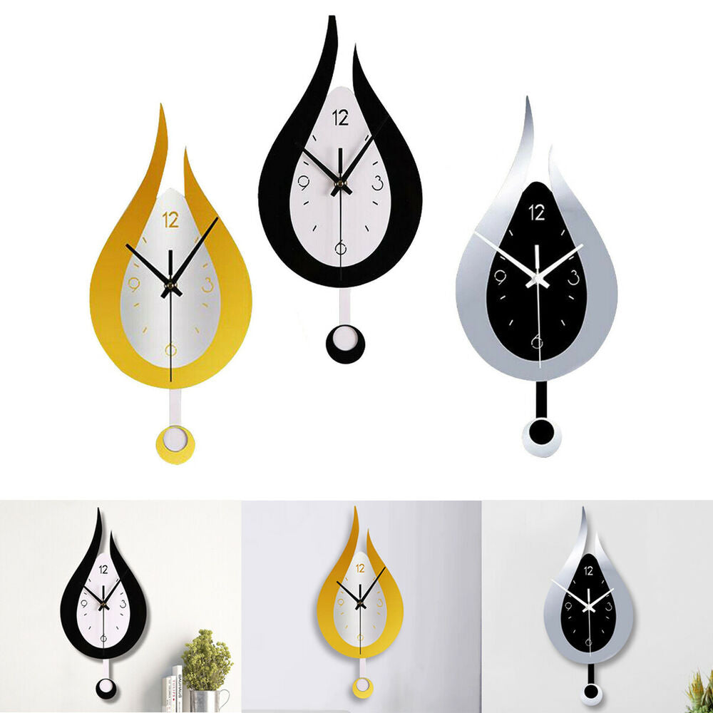 Water Drop Modern Minimalist Creative Swing Wall Clock