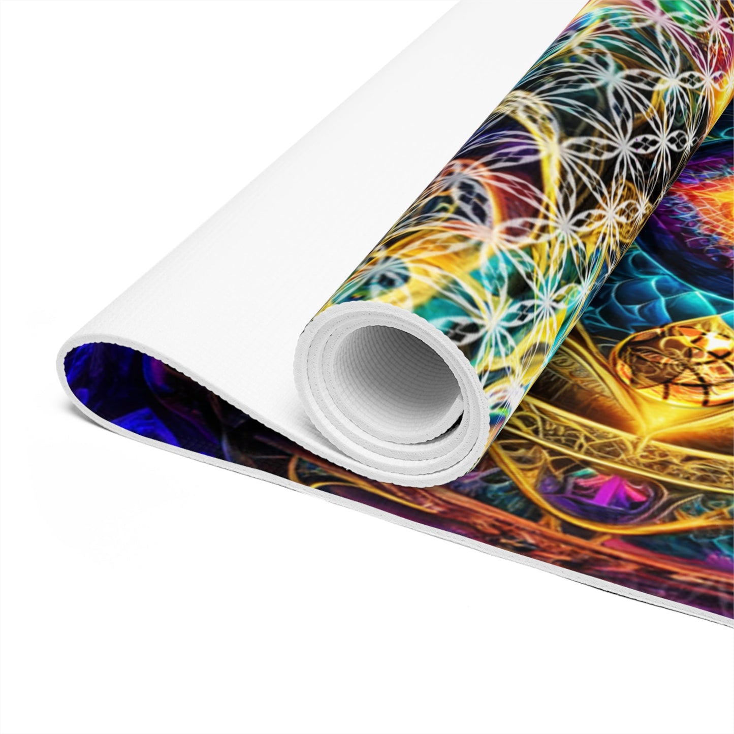 Mystic Euphony Foam Yoga Mat | Sacred Geometry Alignment