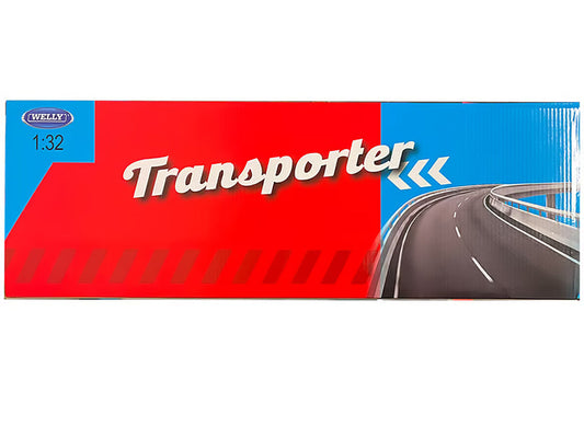 Peterbilt 379 Truck White with Silver Container "Transporter" Series 1/32 Diecast Model by Welly